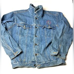 Riviera Las Vegas Hotel Casino Men’s Small Embroidered Denim Jean Jacket Vintage